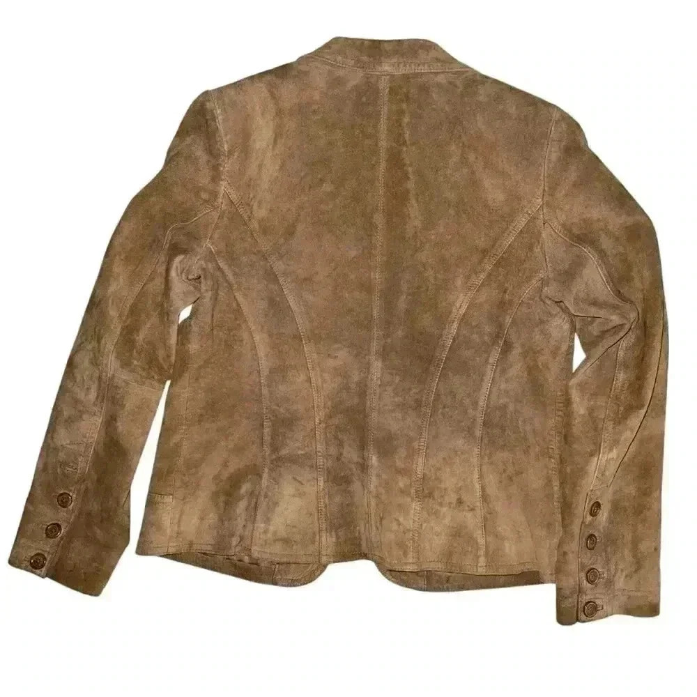Alfani 100% leather jacket size small fits like 8-10 - Picture 2 of 11